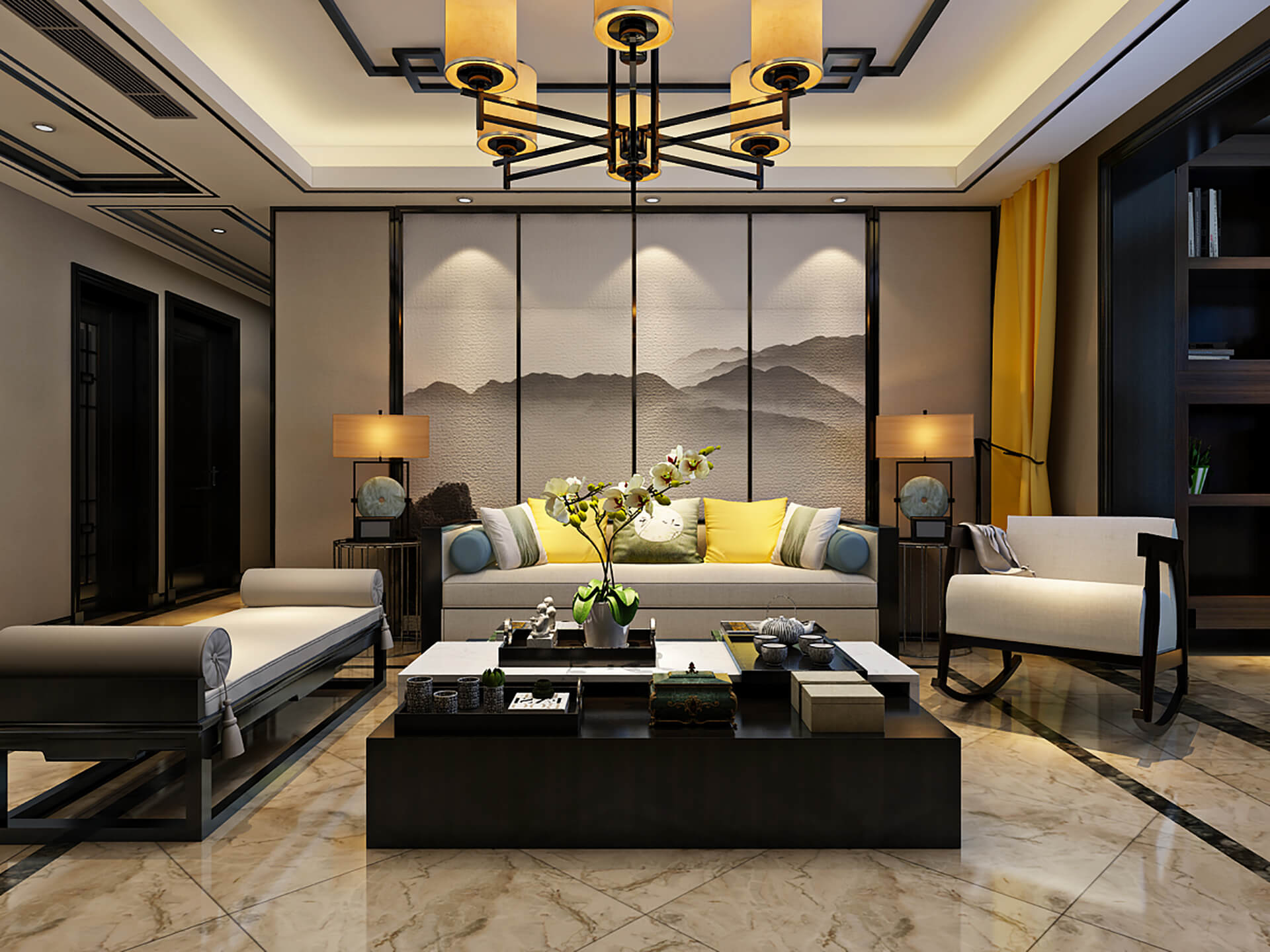 云星&middot;錢隆世家98㎡新中式風(fēng)格案例