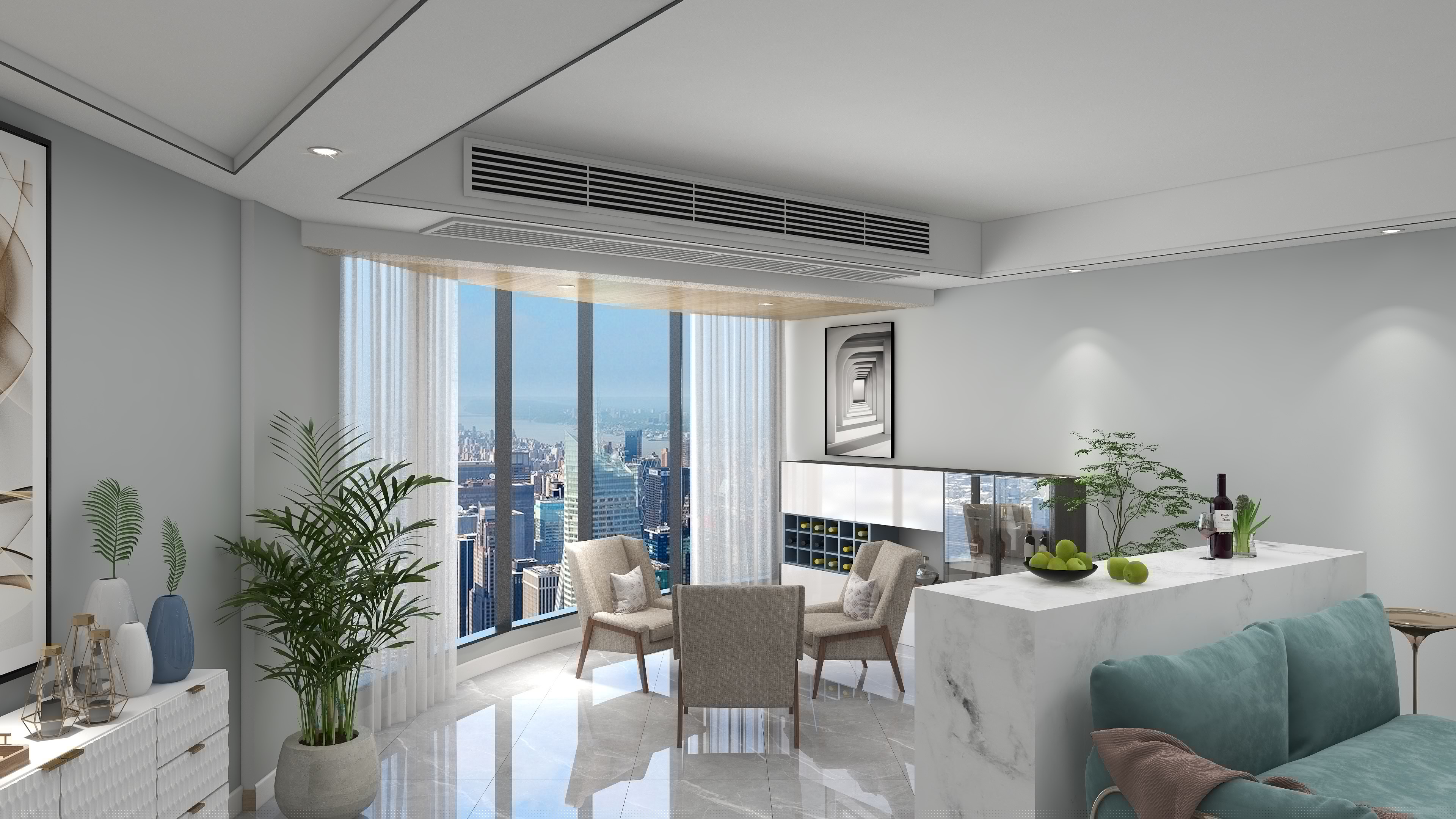 南寧新房裝修-現(xiàn)代簡約風-客廳