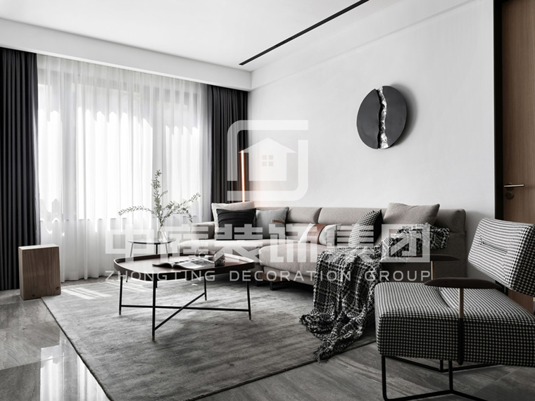 天池山&middot;中脊130平現(xiàn)代風格案例